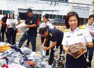 1.9 million baht of pirated goods destroyed in Phuket today, nationwide clampdown coming