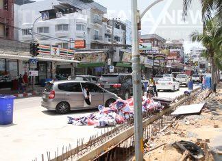 Pattaya City aims for Beach Road construction to be finished by February 13 of next year