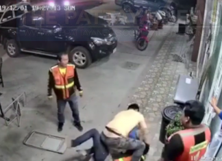 Massive brawl between Grab and Motorcycle taxi drivers caught on video in Chonburi, second in one week.