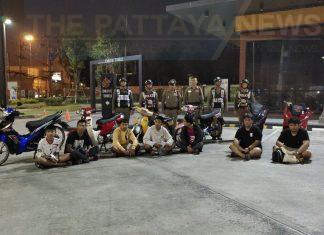 Chonburi Police renew crackdown on groups of motorbike racers in Pattaya area, catch one racer with Crystal Methamphetamine