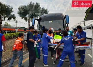 Pedestrian in Pattaya seriously injured after being hit by bus