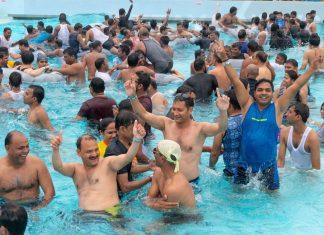 Thousands of Indian tourists visit Cartoon Network Water Park as Thai tour companies change focus to India and Russia during current COVID19 crisis in China