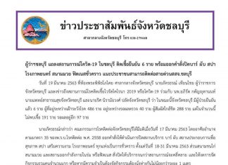 Chonburi Governor releases statement, confirms six total cases of Covid-19 Coronavirus were found in Chonburi since start of outbreak