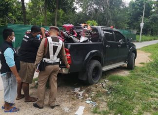 Nongprue Police raid four motorbike shops in Pattaya area during a renewed crackdown on illegal street racing