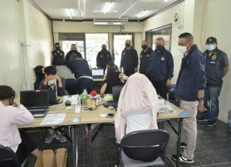 Several Chinese Nationals arrested in Pattaya for allegedly running illegal loan service