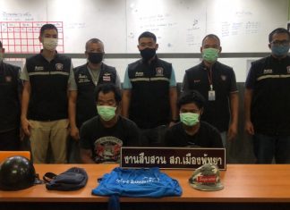 Two suspects arrested and accused of stealing British man’s motorbike on Jomtien Beach