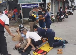 Two Police officers injured in three vehicle accident in Si Racha