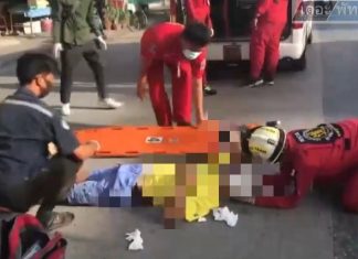 Велосипедист серьезно пострадал в результате столкновения с автомобилем в Чонбури