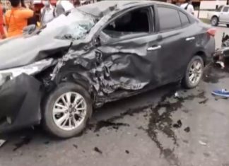 Один человек погиб, один серьезно ранен в результате аварии на мотоцикле в Чонбури