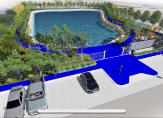 Pattaya City building major public park in Jomtien near the Riviera, thirty percent complete