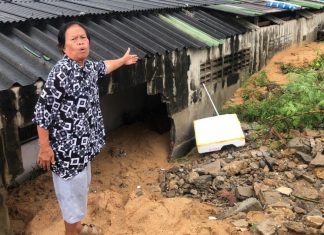 Pattaya homeowners repair and rebuild after severe flooding yesterday