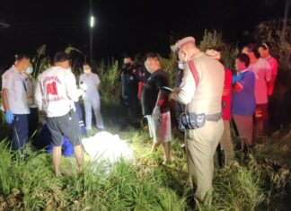 Cambodian motorcyclist killed after reportedly running off a road curve and smashing into a high-voltage electric pole in Pattaya area