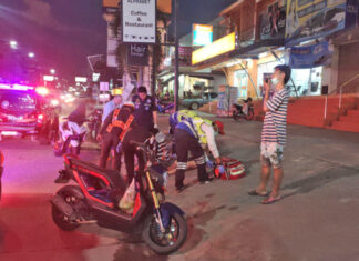 Three injured, including German expat, in Banglamung motorbike accident involving alleged U-turn without proper warning or signal