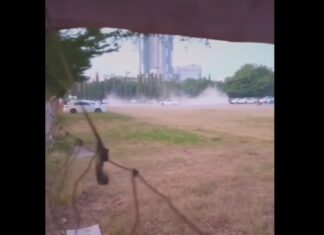 Foreign driver in luxury car caught on video allegedly drifting, chasing after dog in Pattaya parking lot – VIDEO