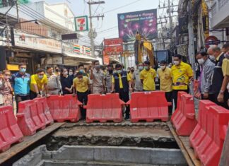 Underground cable project kicks off on Pattaya Walking Street, expected to take one year