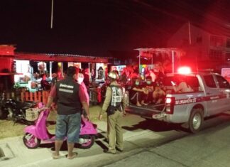 28 people arrested in Banglamung beer bar for being open past legal closing time of 11:00 P.M.