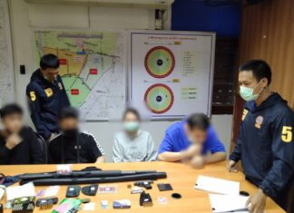 Four alleged drug abusers captured in Nonthaburi condominium after allegedly hosting illegal drug party with multiple types of narcotic drugs