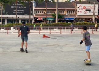 Terminal 21 Pattaya providing free space for skateboarding