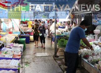 Pattaya area conducts inspections and ensures strict Covid-19 controls at local markets