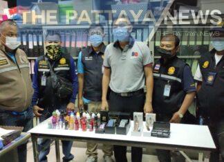 Man arrested in Pattaya area for allegedly selling E-cigarettes and vaping products