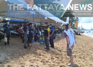 Pattaya officials inspect the Jet-Ski World Cup 2021 to ensure Covid –19 measurements are followed