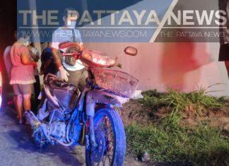 61-year-old driver dies after crashing his motorbike into wall in Pattaya area