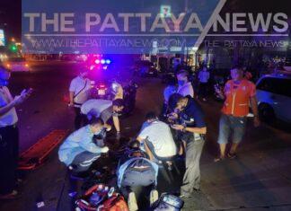 Female motorcyclist, 51, seriously injured after crashing into SUV driving in the opposite lane in Pattaya area