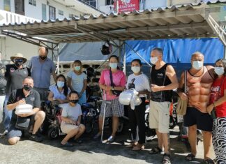 SOS Club and Friends Thailand give free meals to the disabled and needy in Pattaya