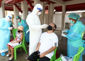Chonburi announces 1,231 new and confirmed cases of Covid-19 and four new deaths