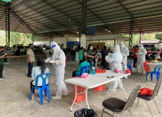 Chonburi announces 1,117 new and confirmed cases of Covid-19 and four new deaths