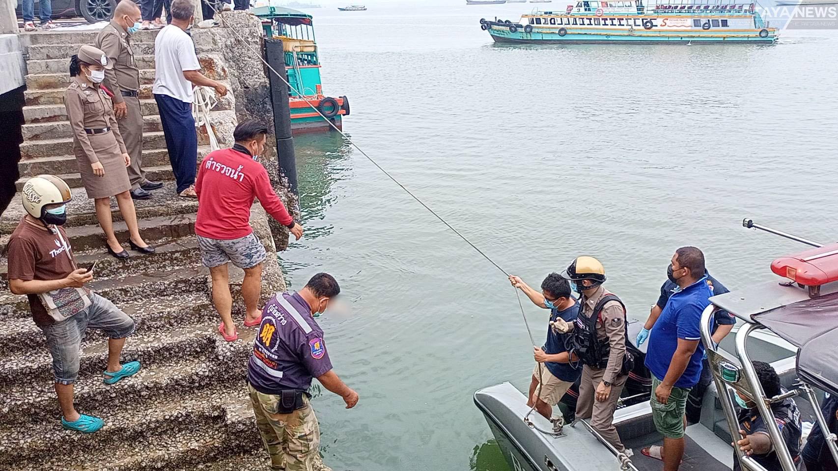 Unidentified male body found floating in Sri Racha sea by local fisherman