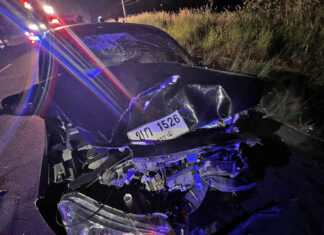 One teen dead, three others injured after sedan crashes into a motorbike sidecar in the Pattaya area