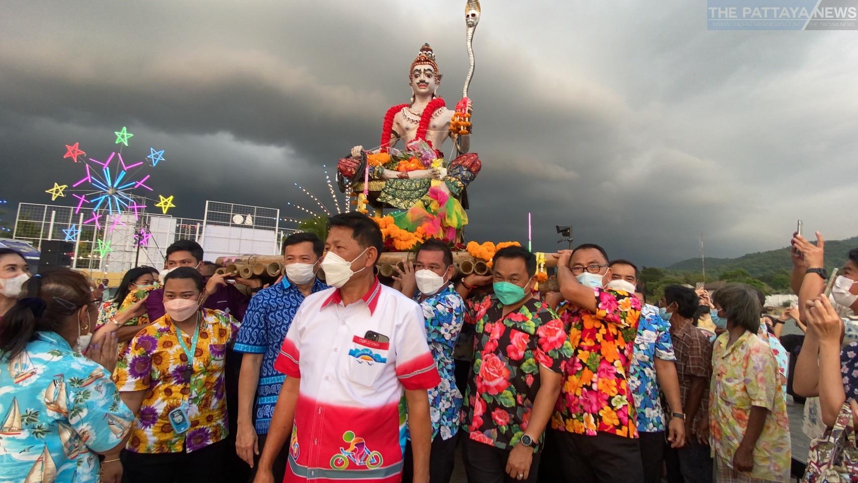 Local residents hold event to pay respect to the god of death at Sri Racha, part of Songkran ceremonies