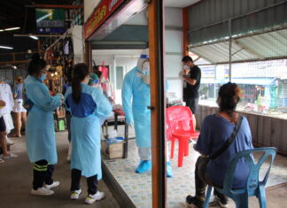Chonburi announces 1,076 new and confirmed cases of Covid-19 and three new deaths