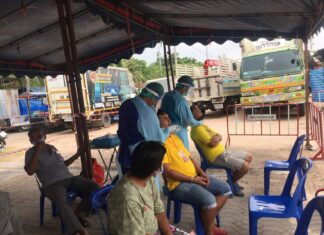 Chonburi announces 798 new and confirmed cases of Covid-19 and six new deaths