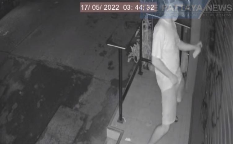 Prolific “Dale Earnhardt” graffiti artist caught on camera spraying metal shutter door in Pattaya – VIDEO
