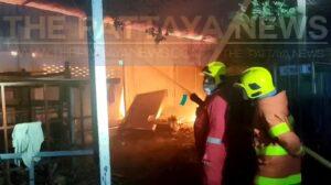 Fire destroys paint storage area of Pattaya hotel