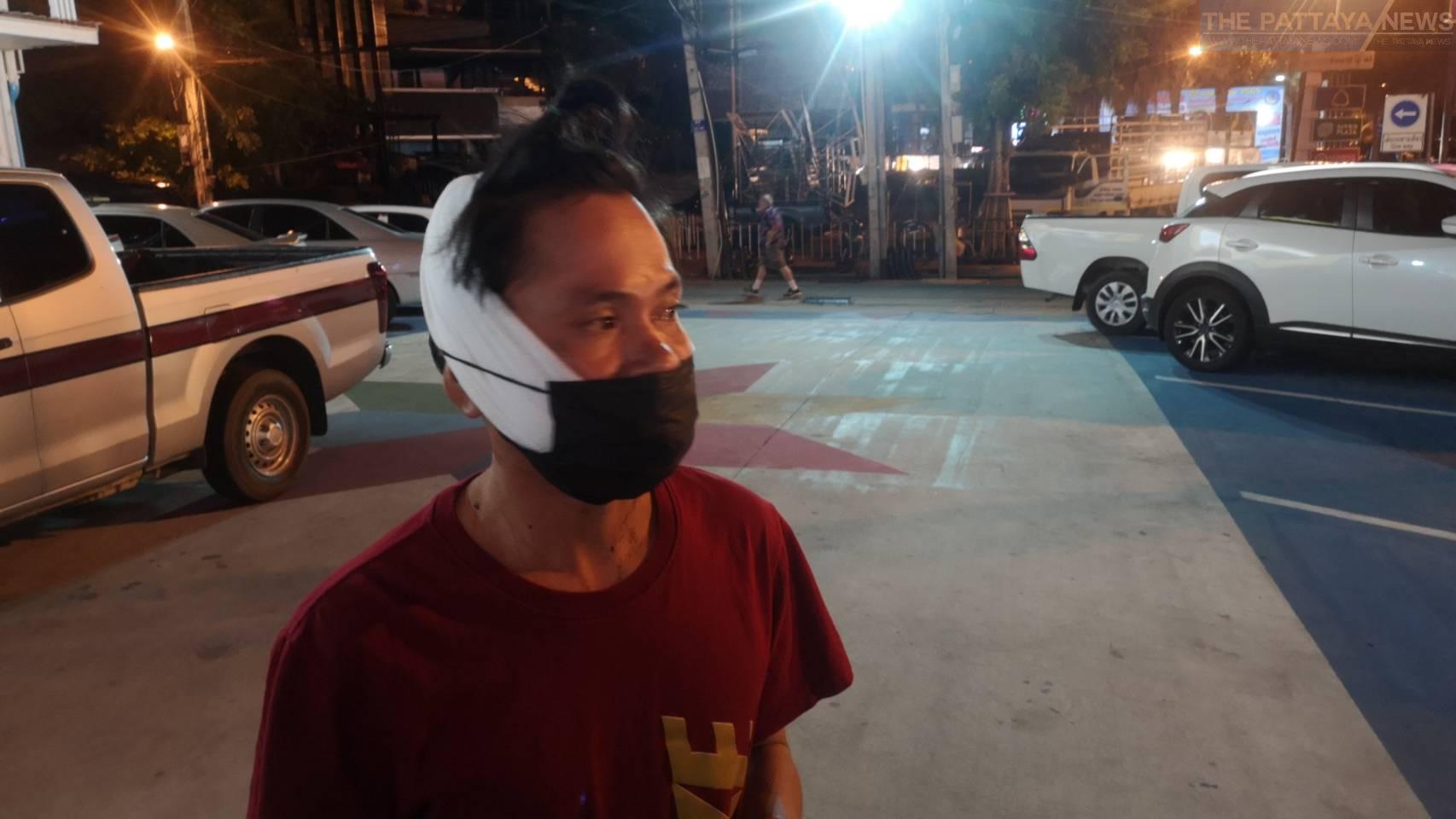 Laotian man in Pattaya allegedly assaulted with a helmet for asking his neighbor about a Lazada delivery