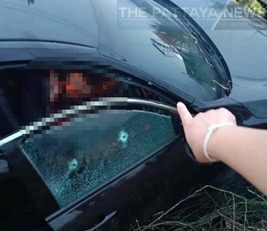 55-jarige vrouwelijke bestuurder zou zijn neergeschoten door motorrijders te achtervolgen in Chonburi