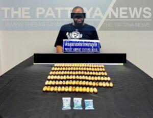 29-year-old South African man arrested at Phuket Airport with 1.49 kilograms of cocaine in abdomen