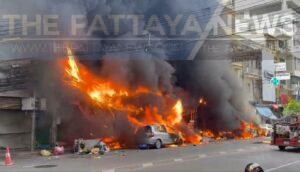 At least two people are confirmed dead and six people injured after large fire breaks out in Sampeng market in Bangkok yesterday, Thai PM orders urgent investigation