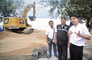 Pattaya mayor orders coastal erosion prevention project at Dongtan Beach