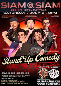 Stand up comedy in English coming to Pattaya this upcoming weekend