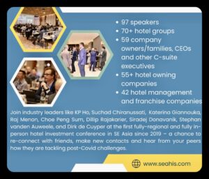 South East Asia Hotel Investors’ Summit (SEAHIS) is back for a 5th Edition in Bangkok as the region’s leading hotel investment event