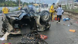 One person killed, one seriously injured in major early morning accident in Sri Racha