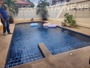 Police shutdown unlicensed pool villa in Pattaya, promise crackdown on illegal rentals
