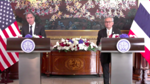 US Secretary and Thai Foreign Minister remark about MOU signing in Bangkok on Sunday