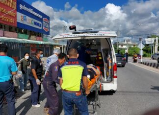 Young female motorcyclist seriously injured after reportedly being hit and run by another motorcyclist in Pong