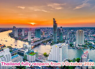 Thailand åpner for fullt fra 1. oktober 2022