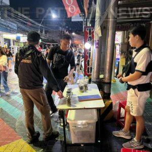 Pattaya police warn unlicensed street marijuana sellers on Walking Street